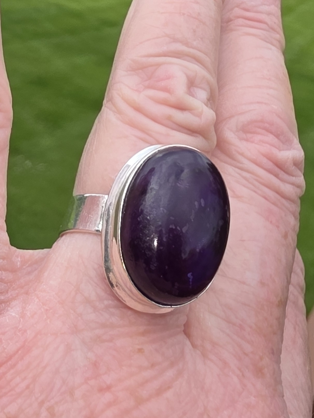 Purple Labradorite Gemstone Ring In 925 Sterling Silver (7) - Picture 4 of 14